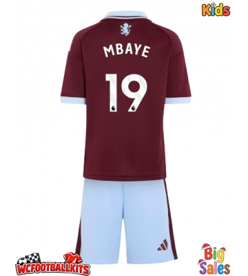Aston Villa Ibrahim Mbaye #19 Replica Home Stadium Kit for Kids 2026-27 Short Sleeve (+ pants)